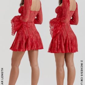 Analissa Scarlet Lace Corset Dress