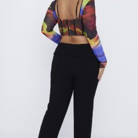 Ava Black Fold Front Trousers - Image 13