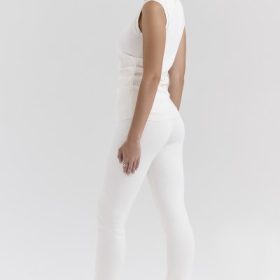 Wren Ivory Cashmere Slim Cigarette Pants - Image 9