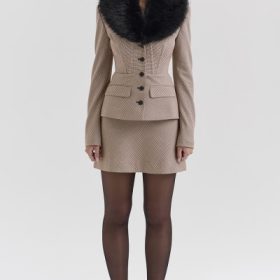 Buckingham Puppytooth Check Hourglass Jacket - Image 7