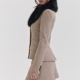 Buckingham Puppytooth Check Hourglass Jacket - Image 8