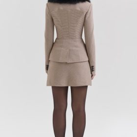 Buckingham Puppytooth Check Hourglass Jacket - Image 10