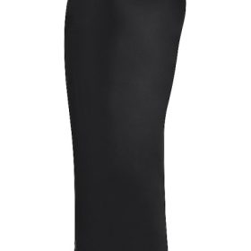 Ruby Black Satin Lace Trim Midi Skirt - Image 3