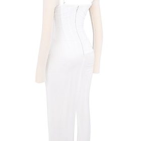 Katarina White Maxi Dress - Image 3