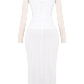 Katarina White Maxi Dress - Image 4