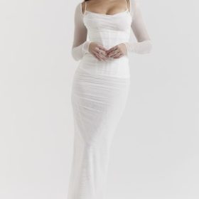 Katarina White Maxi Dress - Image 8
