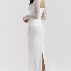 Katarina White Maxi Dress - Image 10
