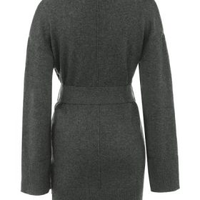 Alaia Charcoal Cashmere Blend Belted Cardigan - Image 4