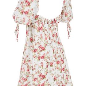 Princess Rose Print Mini Dress - Image 3