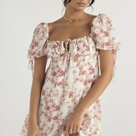 Princess Rose Print Mini Dress - Image 8
