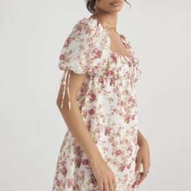 Princess Rose Print Mini Dress - Image 11