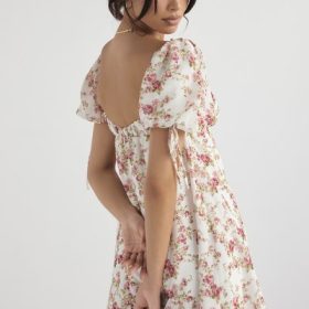 Princess Rose Print Mini Dress - Image 13