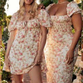 Princess Rose Print Mini Dress - Image 15