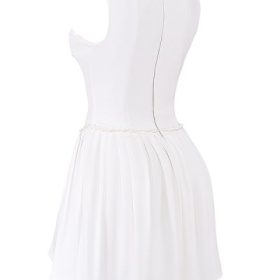 Cupid White Pleated Mini Dress - Image 3