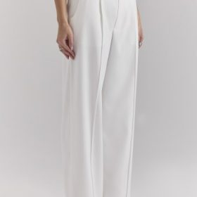 Hayden White Wide Leg High Waist Tailored Trousers - Image 13