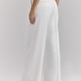 Hayden White Wide Leg High Waist Tailored Trousers - Image 14