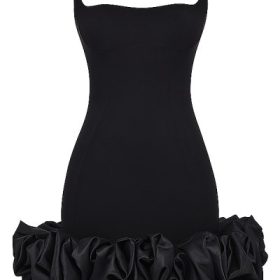Lilou Black Ruffle Hem Dress - Image 2