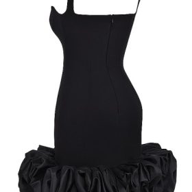 Lilou Black Ruffle Hem Dress - Image 3