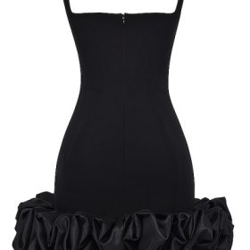 Lilou Black Ruffle Hem Dress - Image 4