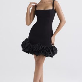 Lilou Black Ruffle Hem Dress - Image 5