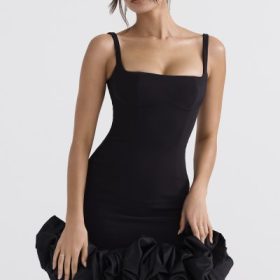 Lilou Black Ruffle Hem Dress - Image 7