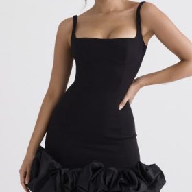 Lilou Black Ruffle Hem Dress - Image 8