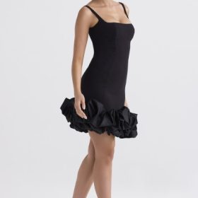 Lilou Black Ruffle Hem Dress - Image 10