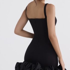 Lilou Black Ruffle Hem Dress - Image 11