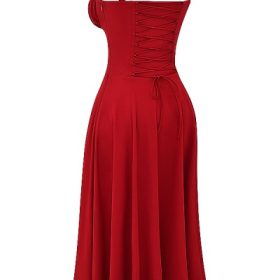 Carmen Red Rose Bustier Sundress - Image 3
