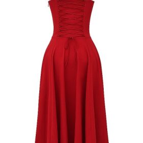 Carmen Red Rose Bustier Sundress - Image 4