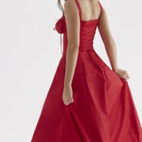 Carmen Red Rose Bustier Sundress - Image 14