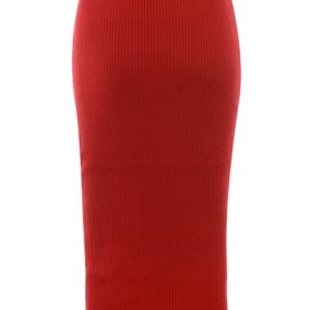 Lourdes Scarlet Cashmere Blend Maxi Skirt - Image 4