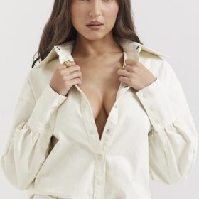 Zuri Ivory Denim Shirt - Image 5