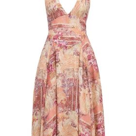 Solada Paisley Patchwork Print Georgette Halter Sundress - Image 2