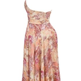 Solada Paisley Patchwork Print Georgette Halter Sundress - Image 3