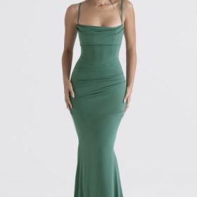 Milena Forest Corset Maxi Dress - Image 7