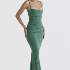 Milena Forest Corset Maxi Dress - Image 11