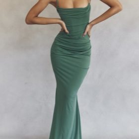 Milena Forest Corset Maxi Dress - Image 13