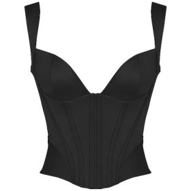Liberty Black Satin Corset - Image 2