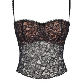 Jacinta Black Lace Cami Top - Image 2