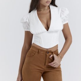 Augusta White Pin Tuck Top - Image 9