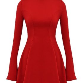 Sacha Red Satin Mini Dress - Image 2