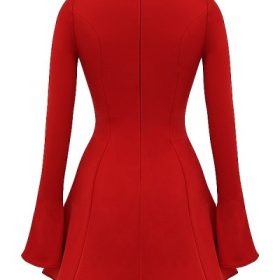 Sacha Red Satin Mini Dress - Image 4