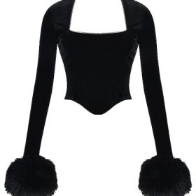 Catriona Black Velvet Corset - Image 2