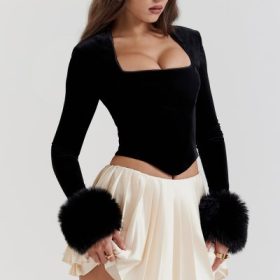 Catriona Black Velvet Corset - Image 9