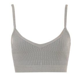 Evie Grey Marl Bandage Bralette - Image 2