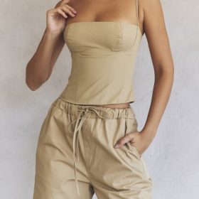 Audette Camel Structured Corset