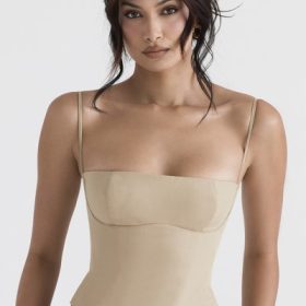 Audette Camel Structured Corset - Image 5