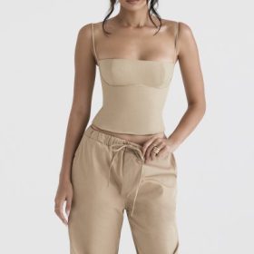 Audette Camel Structured Corset - Image 8