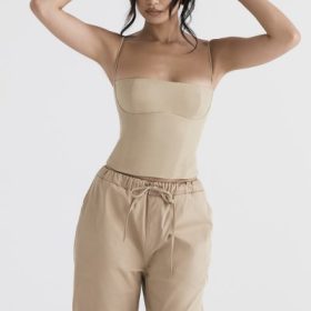 Audette Camel Structured Corset - Image 9